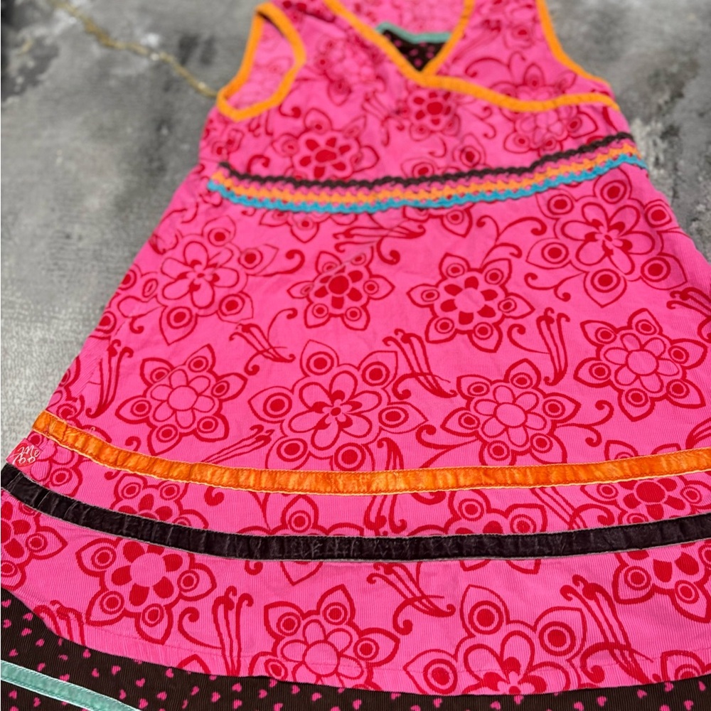 Me Too Pink and Red Floral Kids Dress